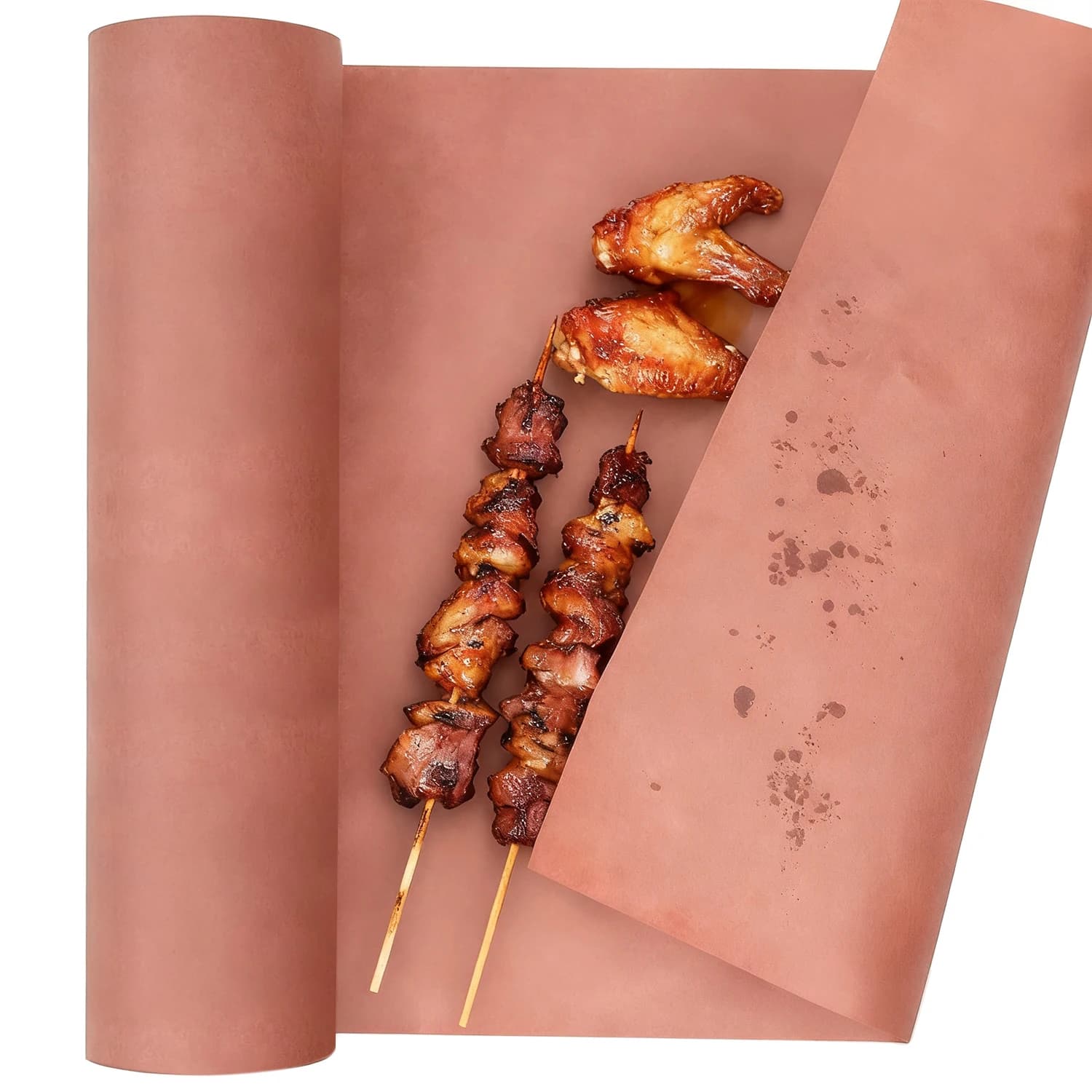 Rouleau de papier de boucher pêche non ciré, 10m, 30cm x 10m, pour barbecue, robuste, pour fumer, viande, poitrine, résistant à l'huile, anti-déchirure, cuisson