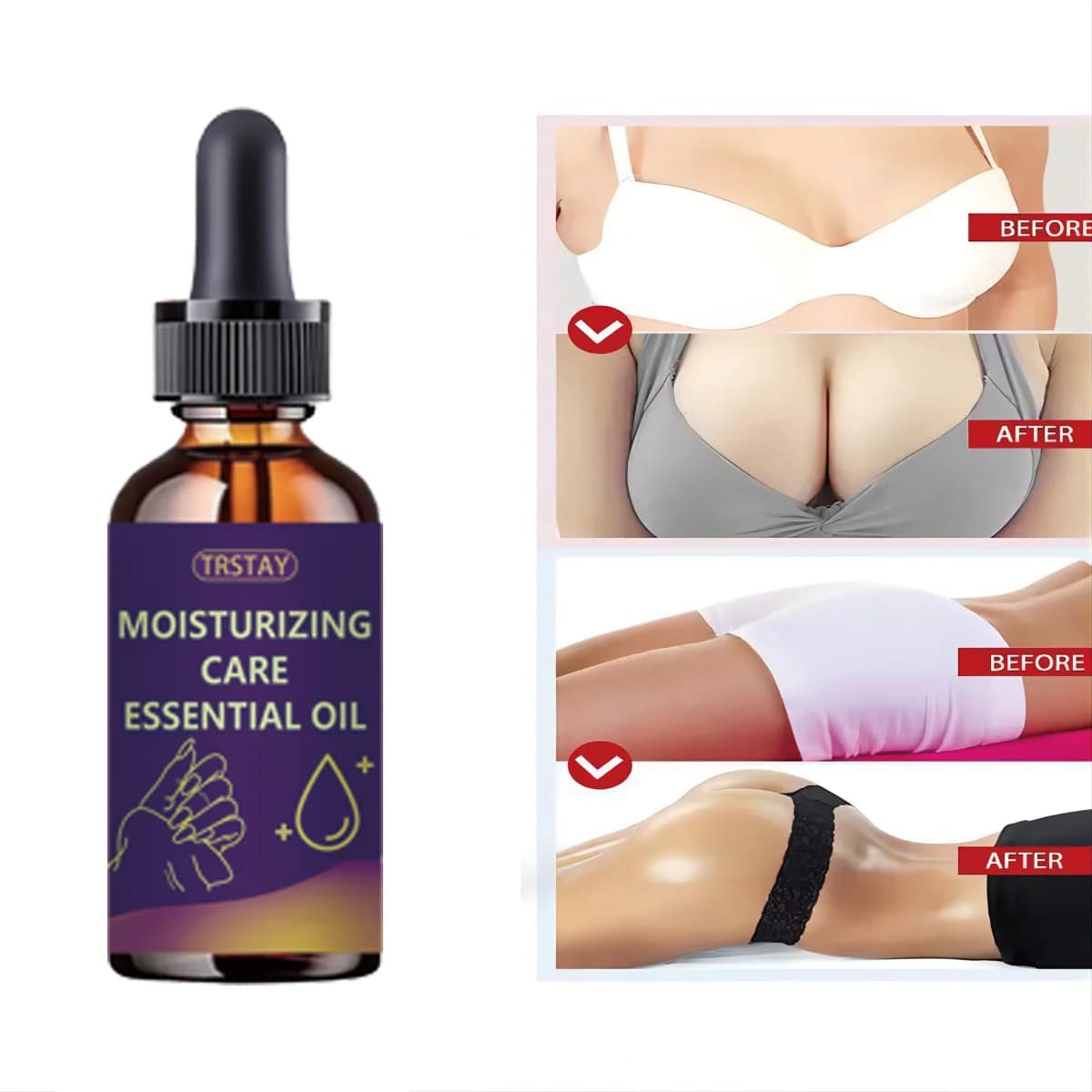 L'huile essentielle de massage du sein augmente la taille musculaire