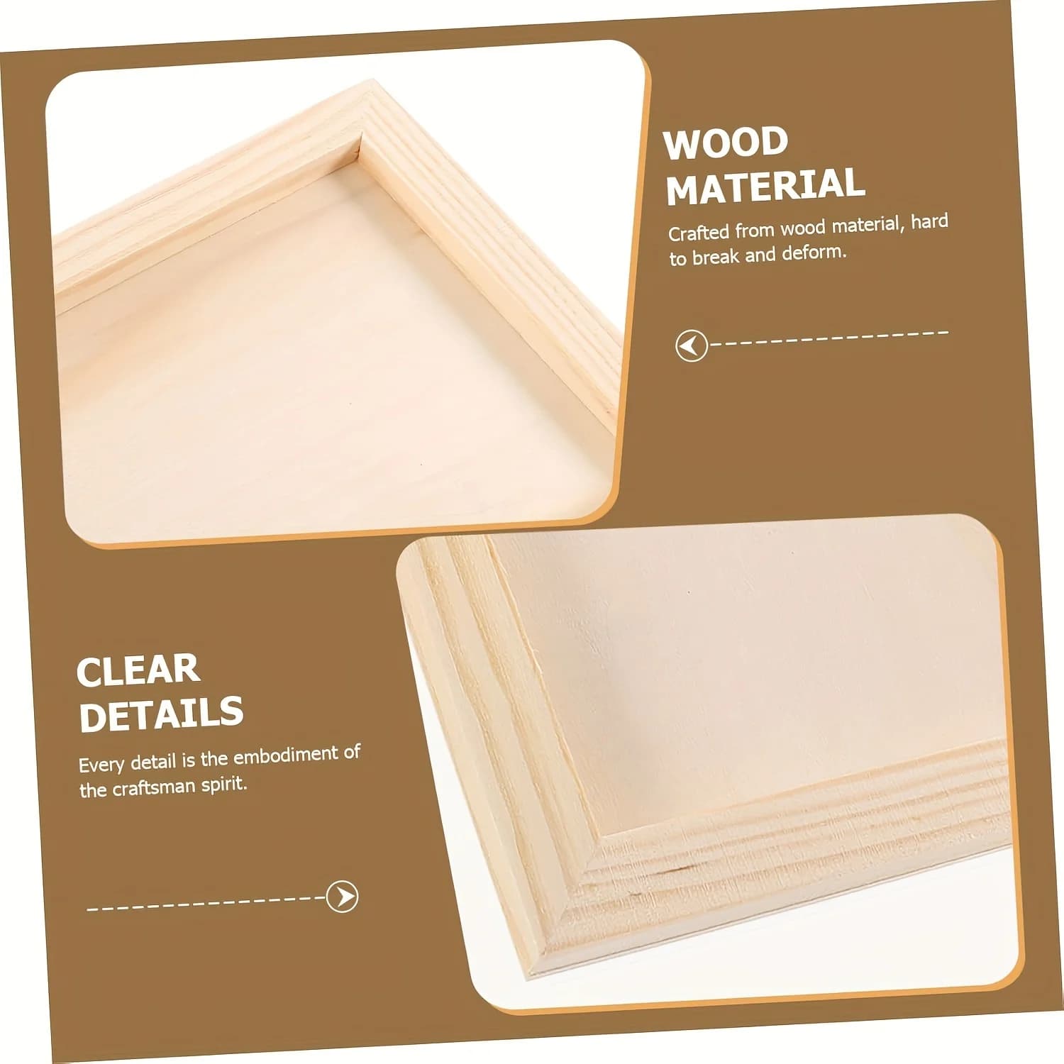 Panneau de panneaux en bois 2 pièces, panneaux rectangulaires en bois pour peinture, versage, utilisation artistique avec huiles, acrylique