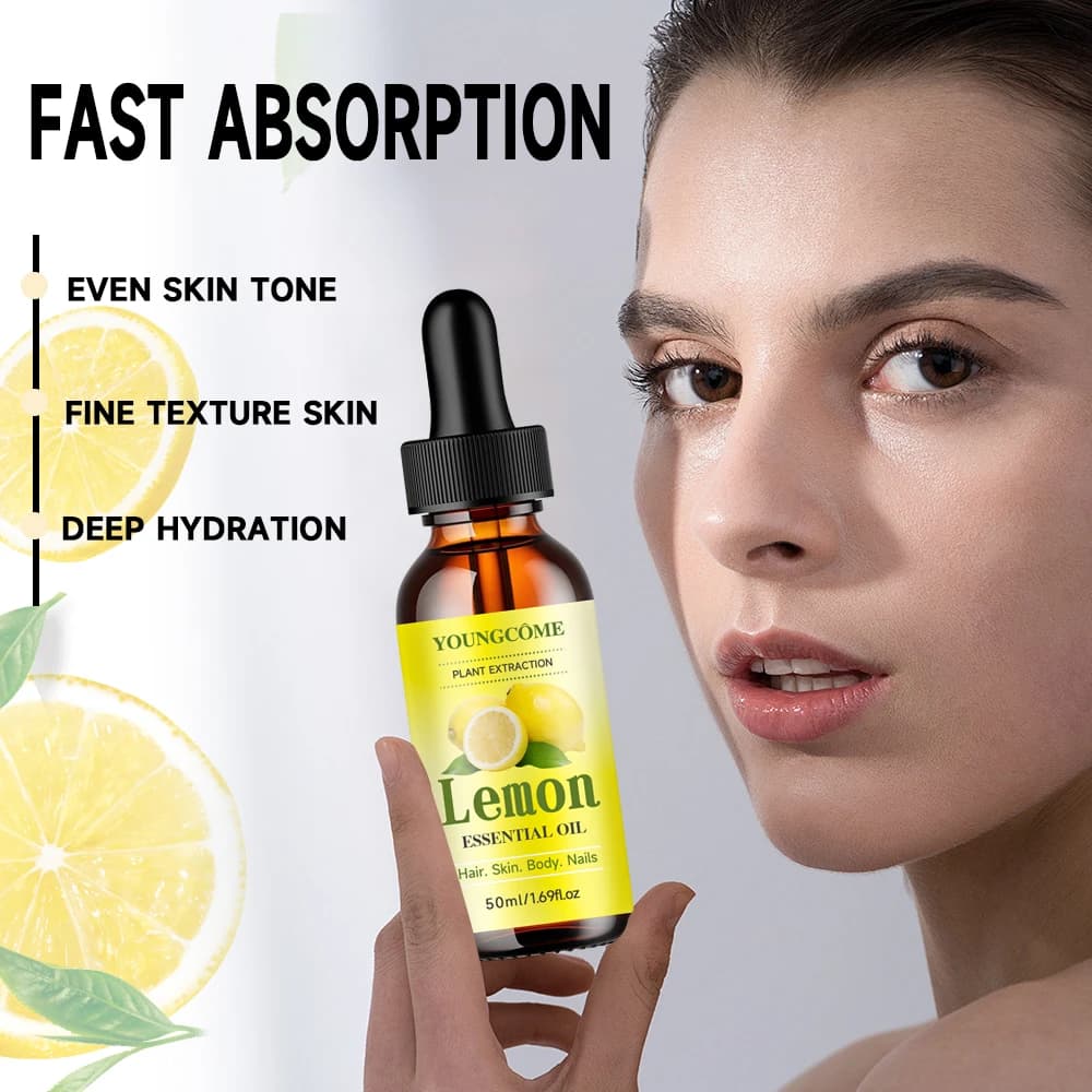 Huile essentielle naturelle de citron