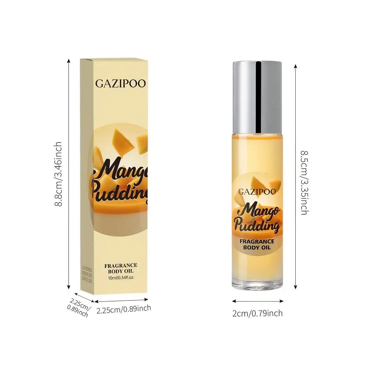 Huile parfumée Mango Pudding - 0,34 oz, notes florales fruitées fraîches et durables, cadeau idéal (1/2/4 pièces)