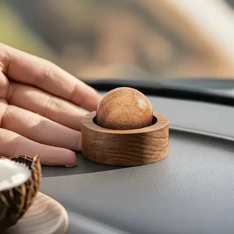 Diffuseur d'huiles essentielles pour voiture et maison - Fabriqué en bois, mini diffuseur de parfum naturel mignon, adapté à la chambre à coucher, au salon, à la salle de bain