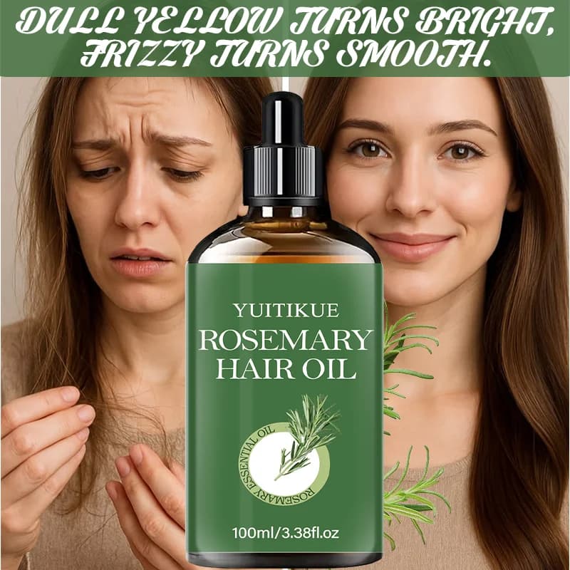 Huile capillaire à la  romarin YUITIKUE, 100 ml, huile essentielle naturelle pour le cuir chevelu et les soins capillaires, traitement nourrissant