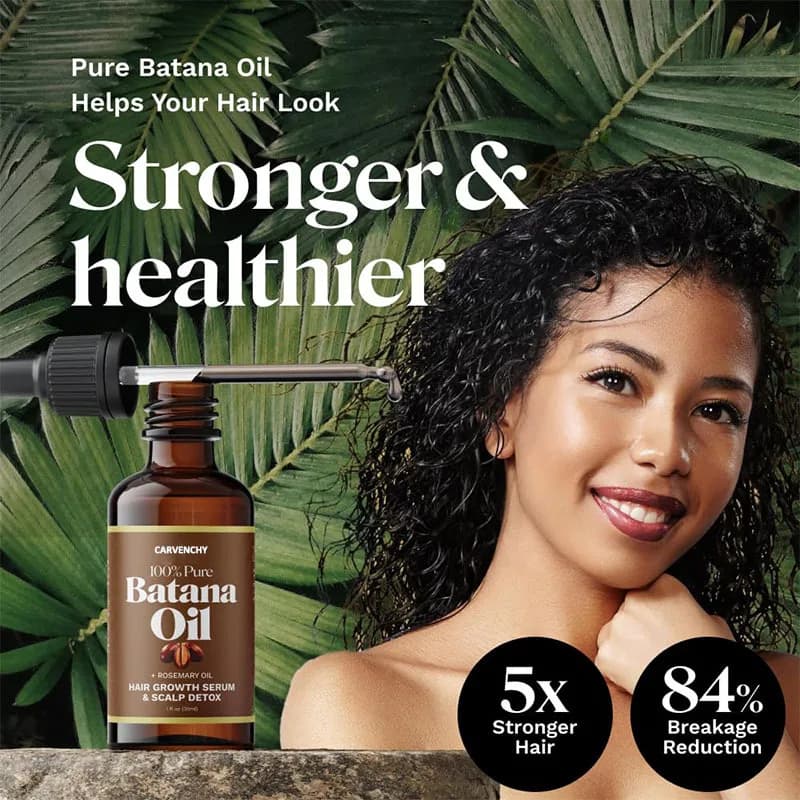 Huile de Batana pure, huile de Batana biologique, huile essentielle de romarin pour les soins capillaires, non collante