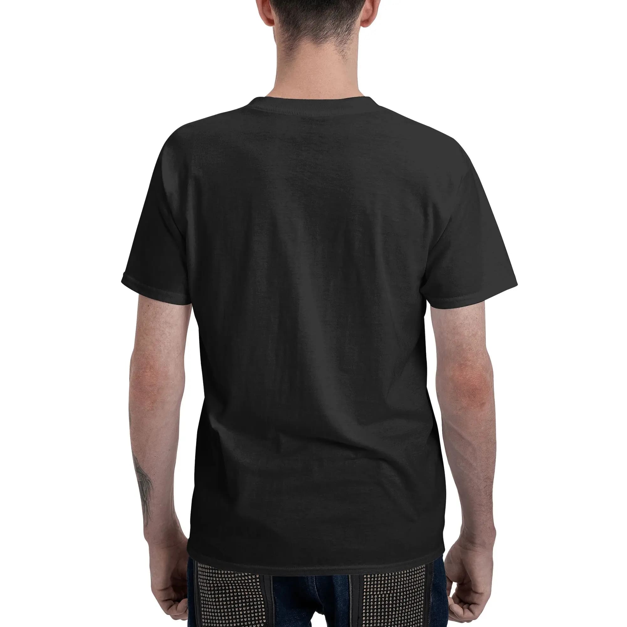 T-shirt en coton imprimé avec motif drôle de chien Border Collie buvant de la bière