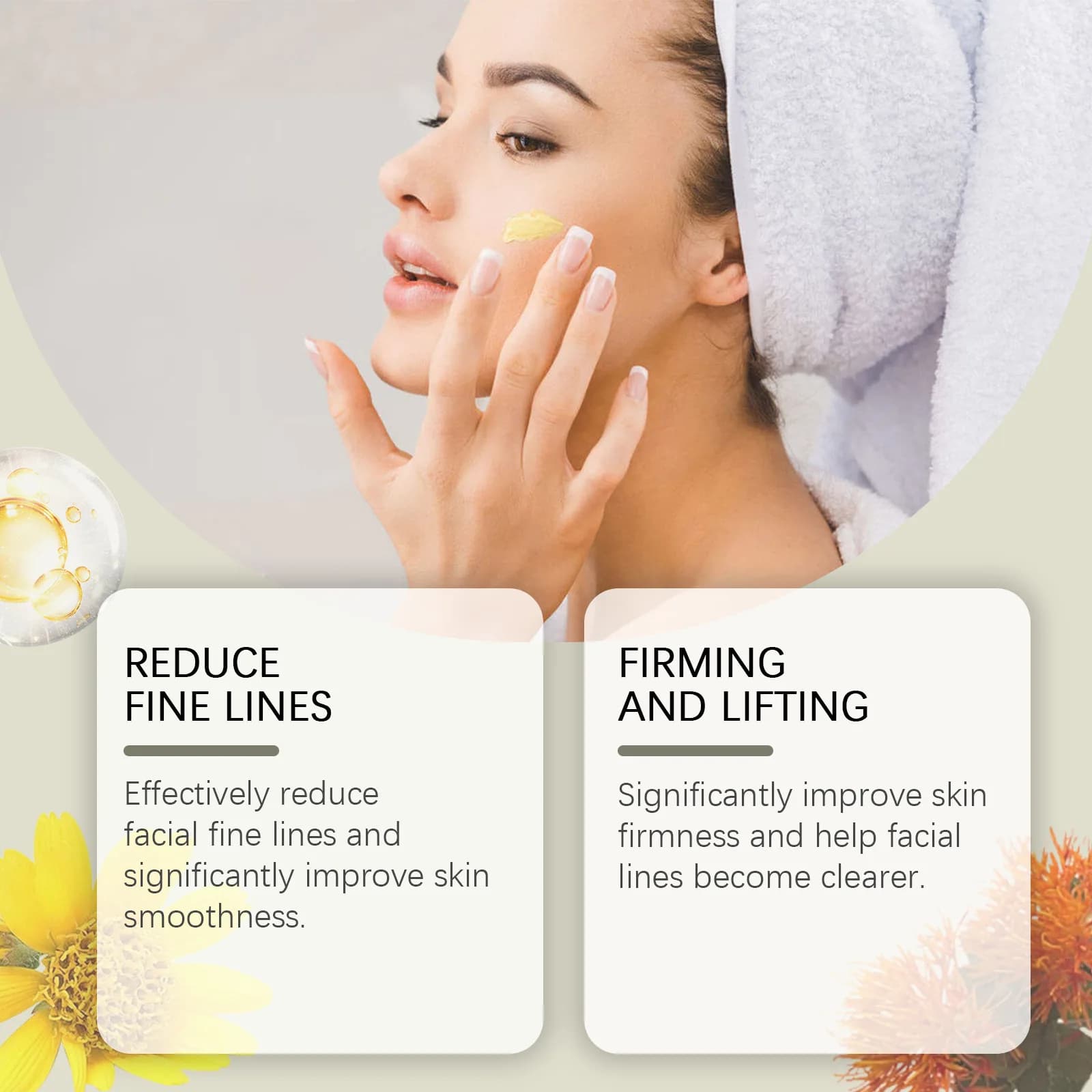 Crème de nuit raffermissante pour le visage