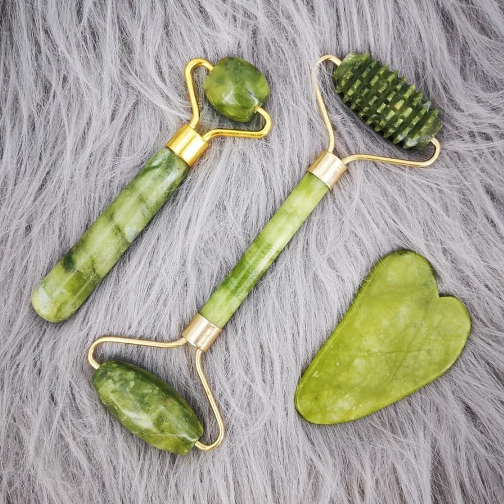 Rouleau de Massage en Jade naturel