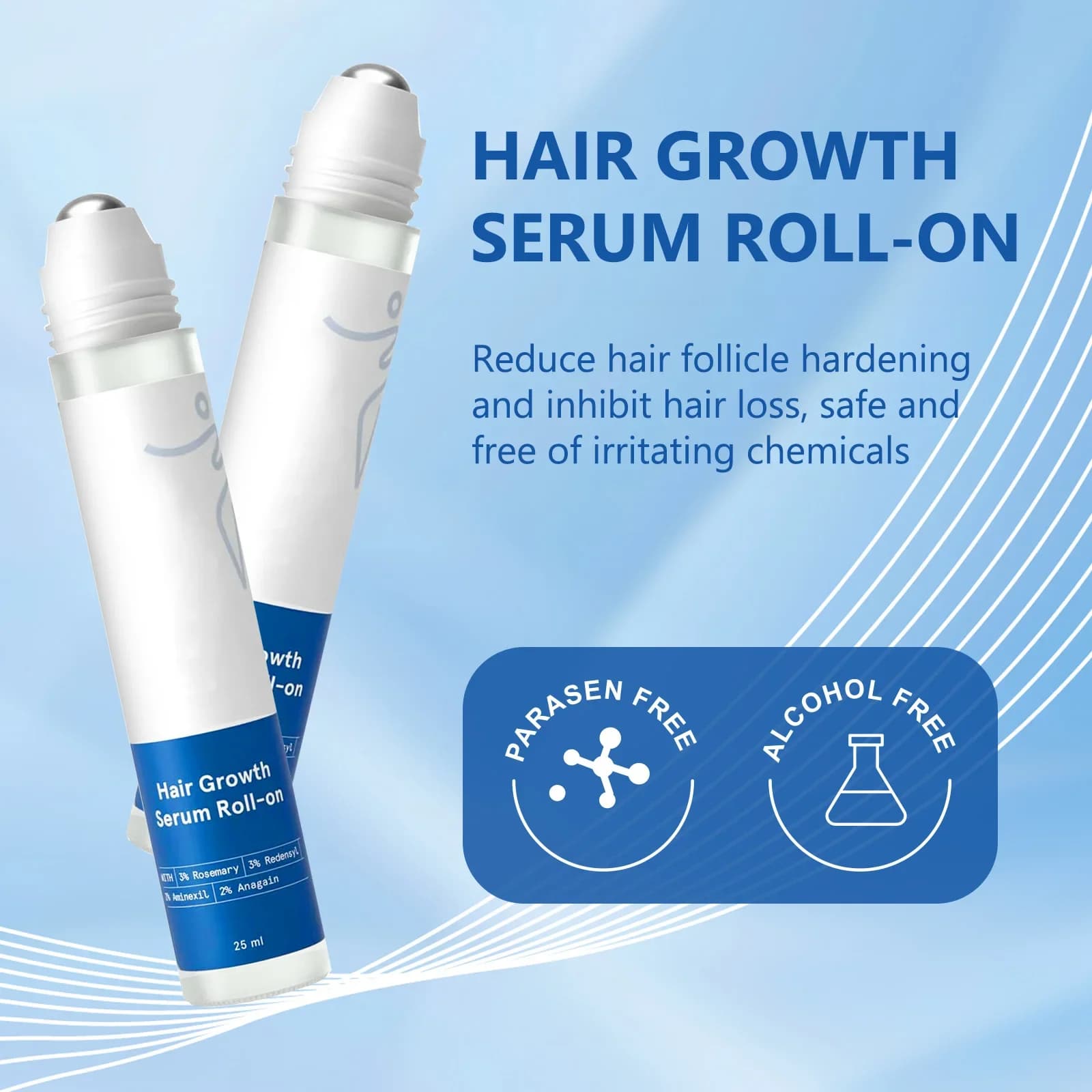 Sérum pour la croissance et l'épaississement des cheveux - Réduit la chute