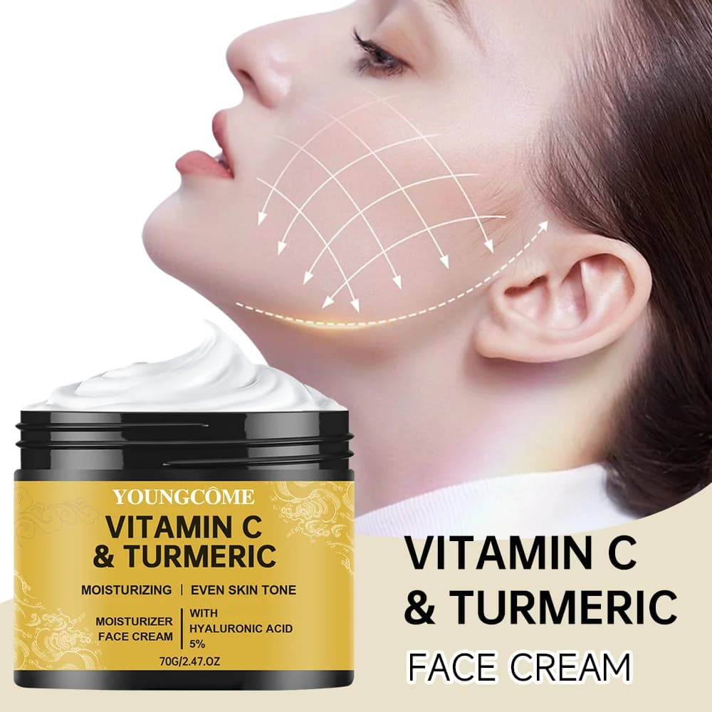 Curcuma vitamine C crème pour le visage rétinol hydratant raffermissant hyaluronique éclaircissant réparateur lisse soins de la peau crèmes blanchissantes