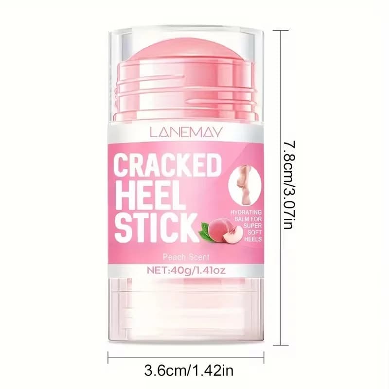 Baume hydratant nourrissant pour les pieds au pêche, 40g, hydrate et répare les pieds secs et craquelés avec huile de noix de coco, adoucissant les talons rugueux et