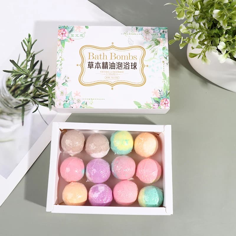 Ensemble de 12 mini pieds naturels faits à la main, bombe spa, hydratant, peau sèche, parfum relaxant, bio