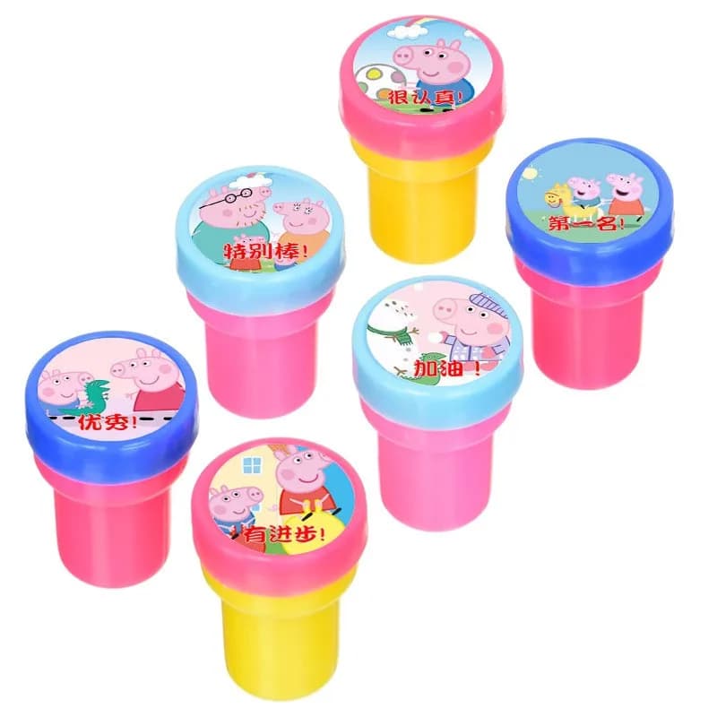 Peppa Pig George maternelle récompense autocollant 500 pièces/rouleau cochon famille cochon père mère dessin animé autocollant jouet cadeaux d'anniversaire pour enfant