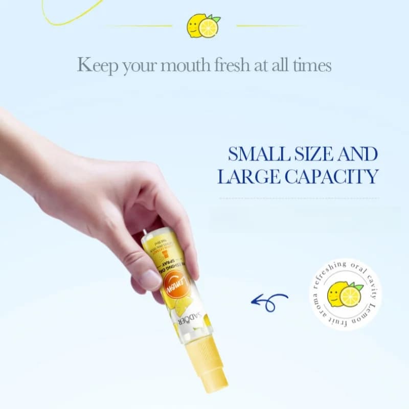 Spray rafraîchissant pour l'haleine, rafraîchit l'haleine en 3 secondes, sans alcool, doux et rafraîchissant, facile à transporter, adapté aux voyages, aux fêtes et garde votre bouche fraîche en perma