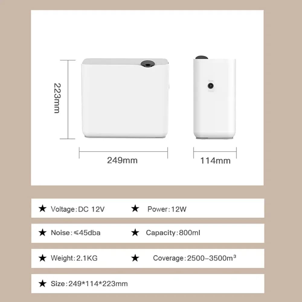 Diffuseur de parfum électrique 800ML, diffuseur d'huiles essentielles sans eau, contrôle Wifi Bluetooth, machine d'aromathérapie murale