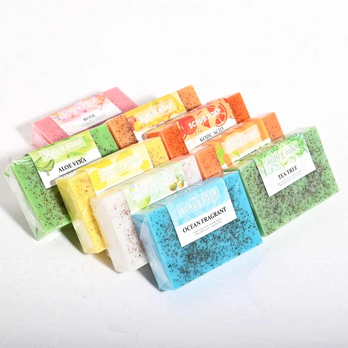 Savon carotte 100 % biologique, granulés de noix naturelles, huile essentielle blanche brillante, savon fait main pour bain de glycérine, hydratant et Nou
