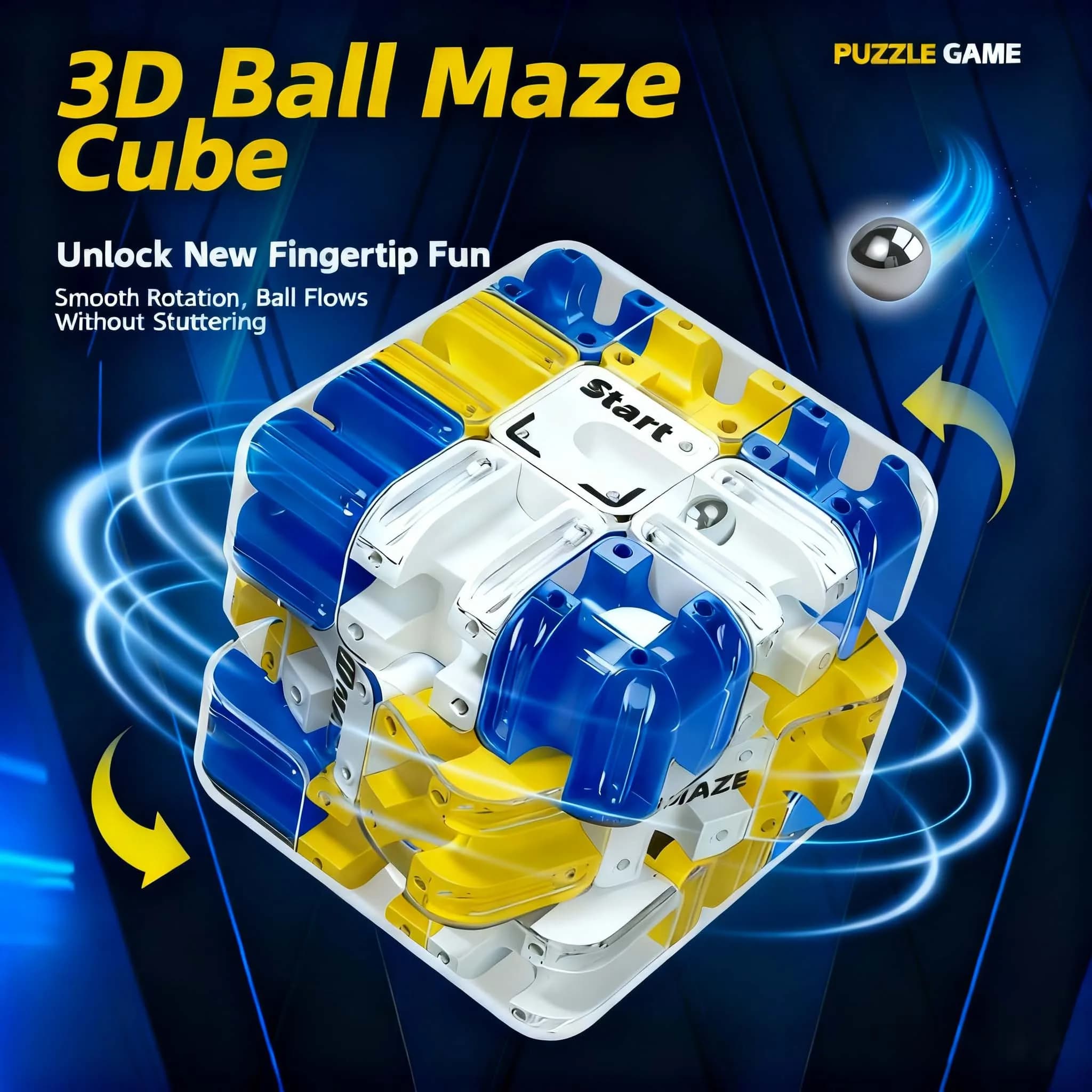 Cube magique roulant à billes 3D, labyrinthe pour enfants, jouet de fidélisation, pensée logique, soulagement du Stress, cadeau d'anniversaire éducatif