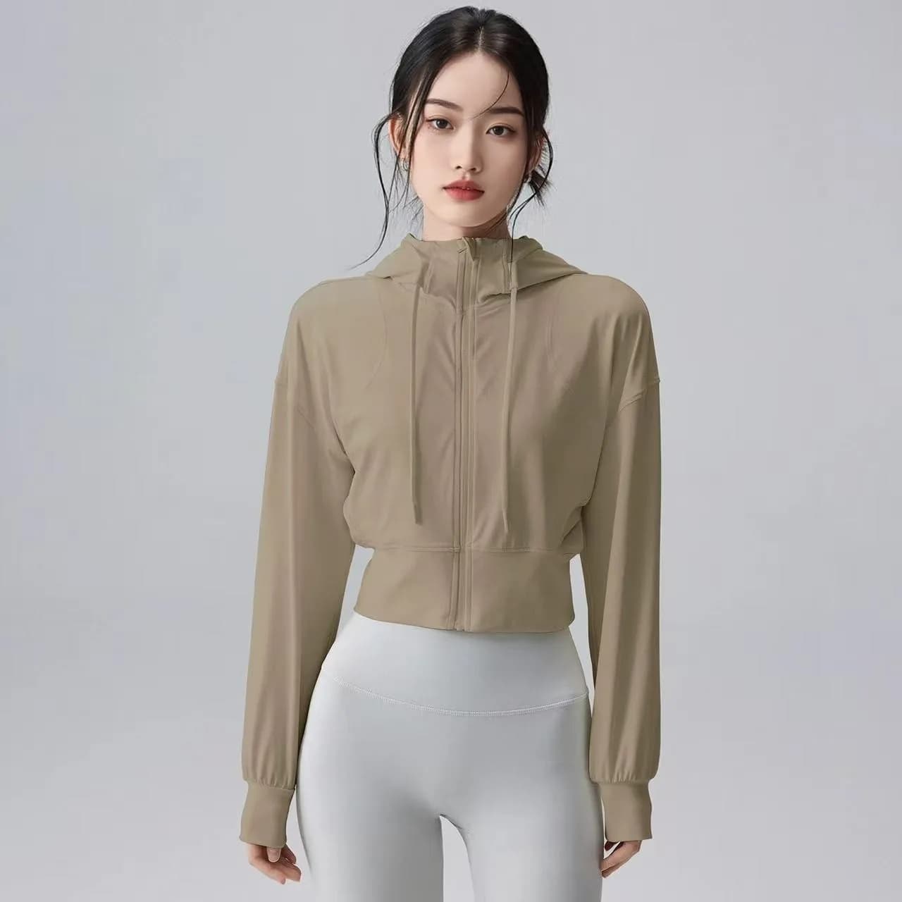 Veste décontractée à capuche pour femme, veste de sport ample pour l'extérieur
