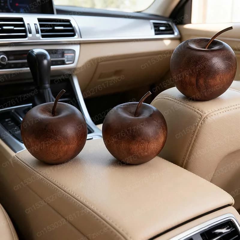 Diffuseur d'huiles essentielles Mini diffuseur d'arôme en bois Apple Shabili, désodorisant de décoration de chambre à coucher de voiture à Texture naturelle, cadeau de Festival