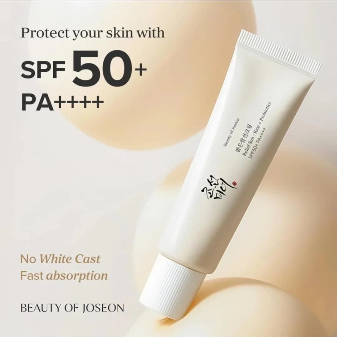 Crème solaire SPF50+ Beauty of Joseon, crème solaire coréenne au riz probiotique, bloqueur solaire, crème pour la peau, anti-UV, protection solaire faciale, hydratant doux, 50 ml