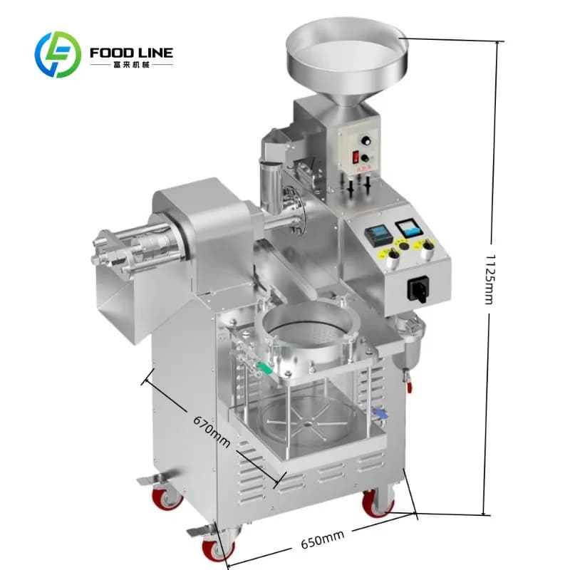 Presse à huile automatique pour graines de sésame et de tournesol, capacité commerciale 15-20 kg/h, pressage à chaud et à froid