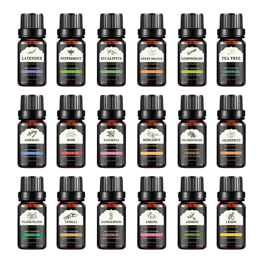 10ml/0.3fl.oz huile essentielle lavande jazmín eucalipto vanille sandalo bergamota romero citrella diffuseur arôme