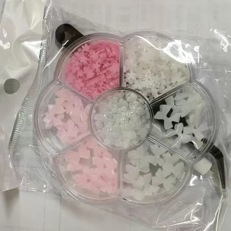 Kit de décorations pour ongles avec nœud floral 3D