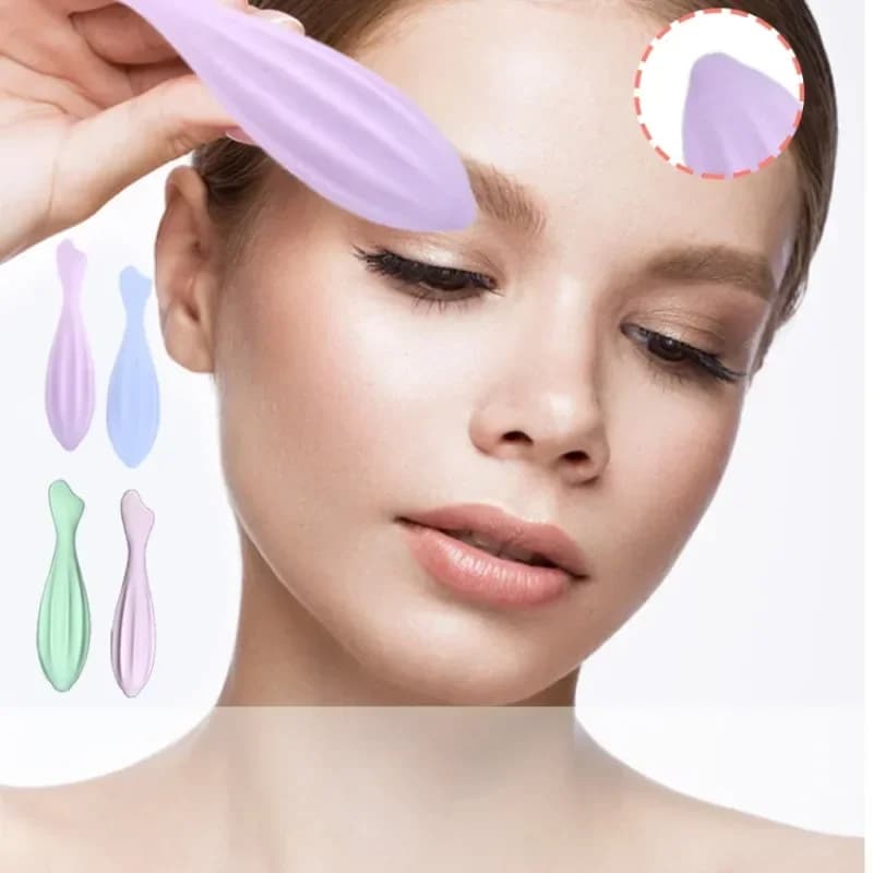 Rouleau de beauté pour le visage et les yeux, outils de soins de la peau, Massage Gua Sha, rouleau de beauté en Silicone