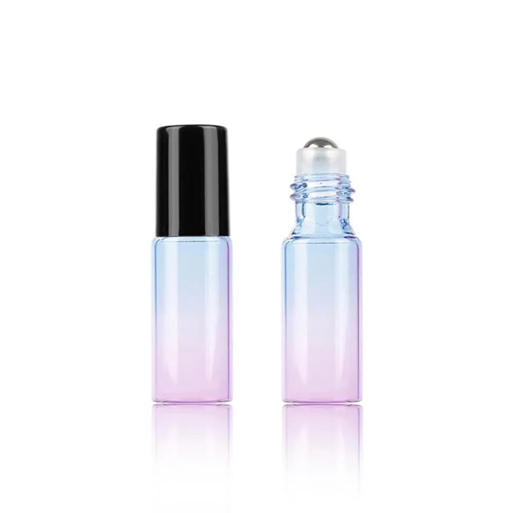 20/30/50pcs Verre Rouleau sur Bouteilles 5ml avec Rouleau En Métal Boules Flacons En Verre pour Huiles Essentielles Cologne Parfum Bouteilles De Voyage