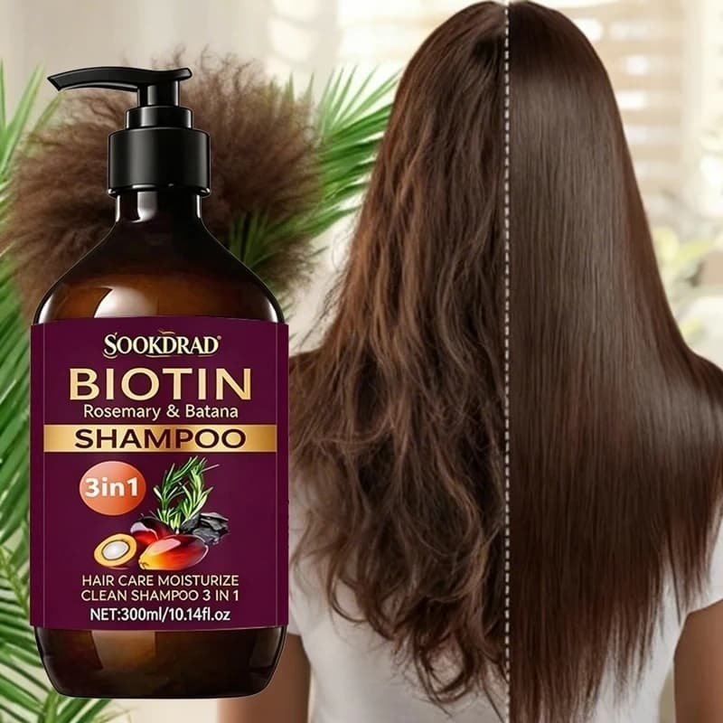 Shampoo 3-en-1 à la biotine avec romarin et batana