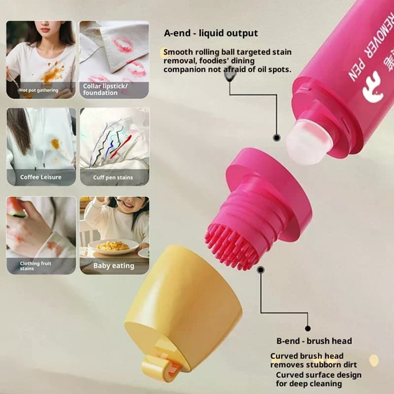 Stylo dissolvant de taches instantané pour vêtements blancs, 25ml, puissant, pour voyage, lavage des vêtements de sauvetage de la sang, de l'huile de vin