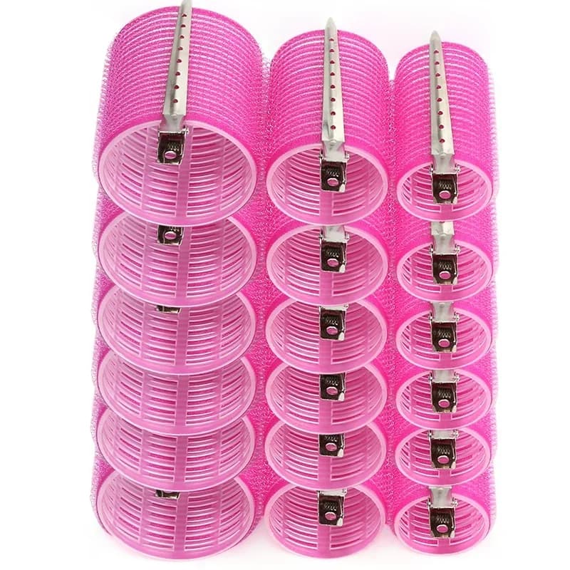 28 pièces/ensemble ensembles de rouleaux de cheveux auto-agrip crochet bigoudis rouleau sans chaleur Salon de coiffure bigoudis 3 tailles bigoudis coiffure