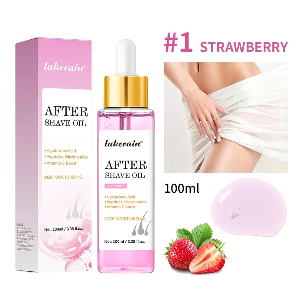 Huile de fraise après-rasage pour femmes, pour une peau lisse, hydrate, service doux, huile de rasage, huile de fraise vraiment après-rasage ﻿ Soins de la peau