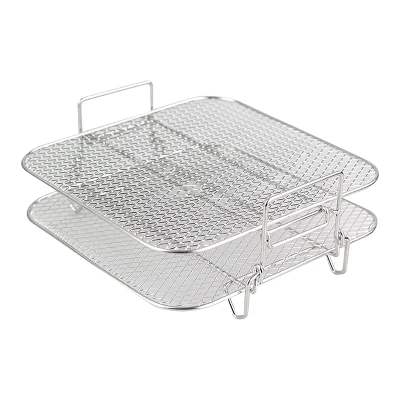2-Layers Air Fryer Grilling Rack For 4.2-5.8QT Air