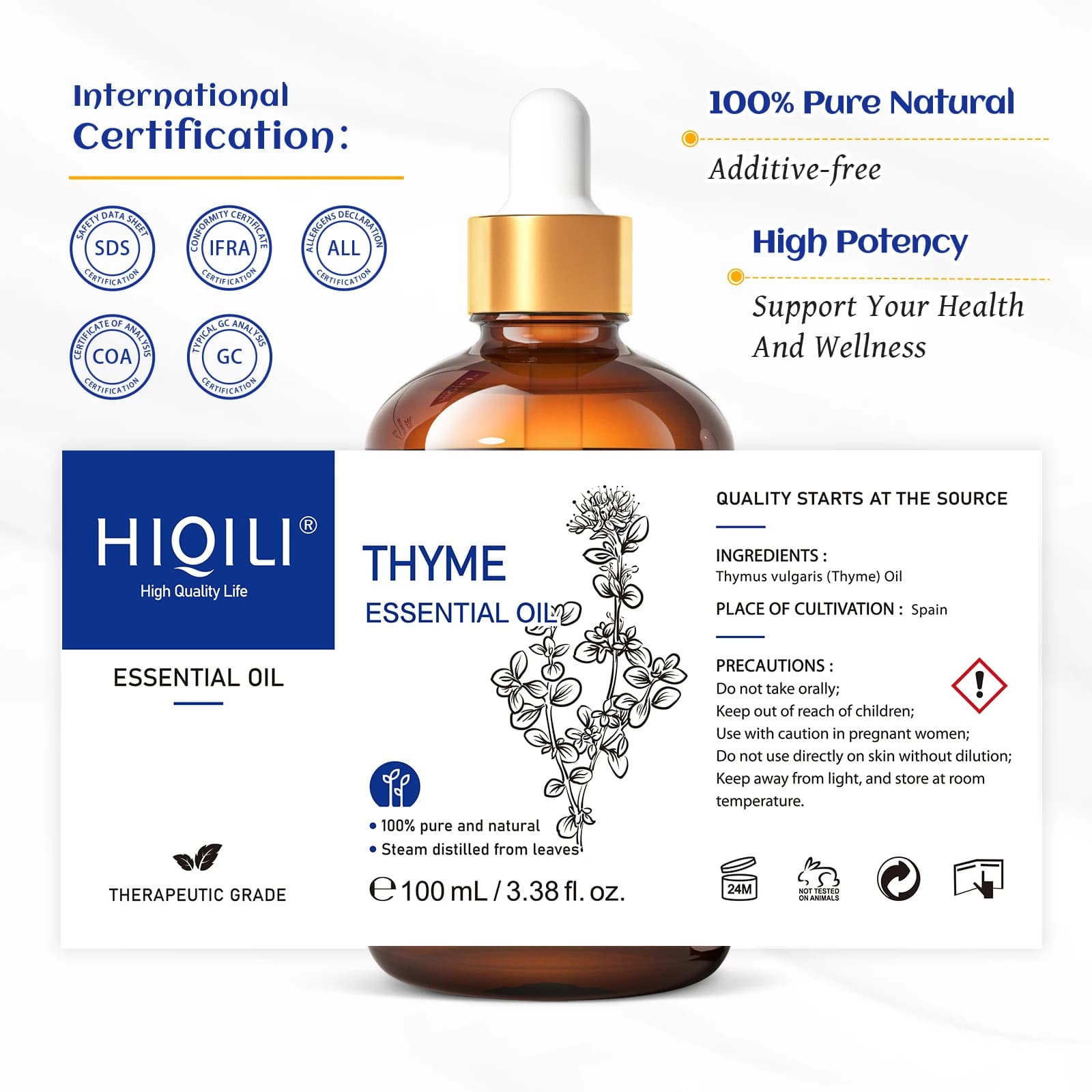HIQILI Huile essentielle 100 ml