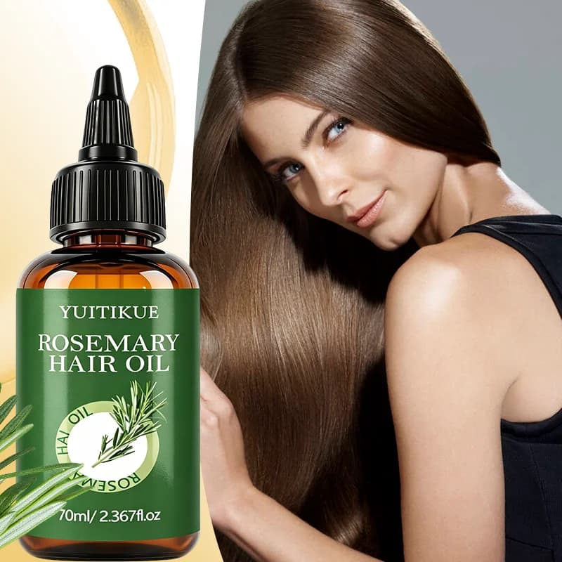 Huile nourrissante pour cheveux à la rosemaine 70ml YUITIKUE, huile de massage du cuir chevelu, réparation des cheveux secs et crépus, renforcement des follicules pileux, soin quotidien des cheveux