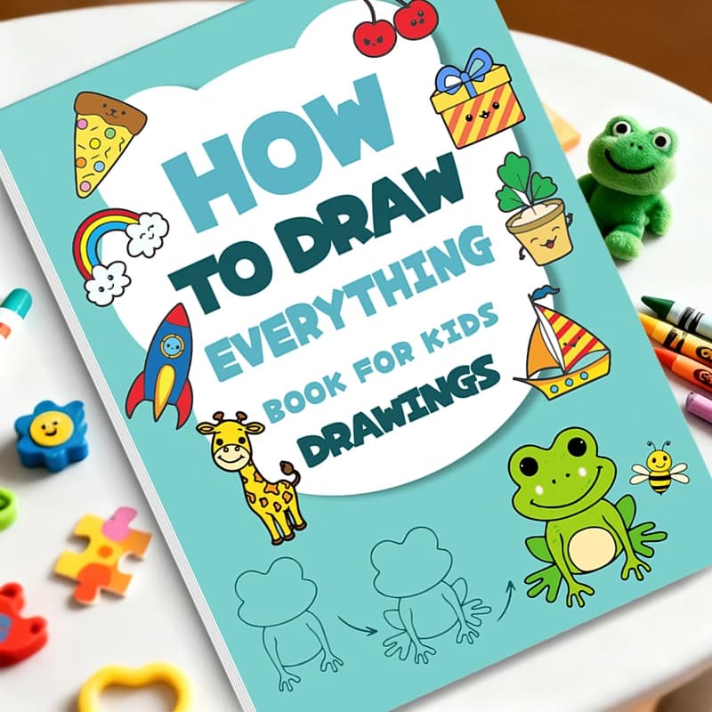 Livre de dessin étape par étape pour enfants – Apprendre à dessiner tout Tutoriel facile pour les enfants, cadeau créatif