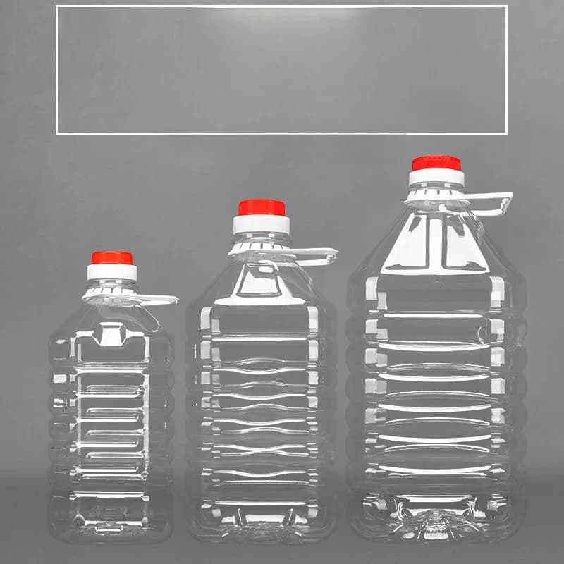 Bidon d'huile en plastique PET transparent, bouteille d'huile pour salade, bidon de vin blanc, bidon d'huile vide pour aliments, emballage 5L/10Jin 20Jin