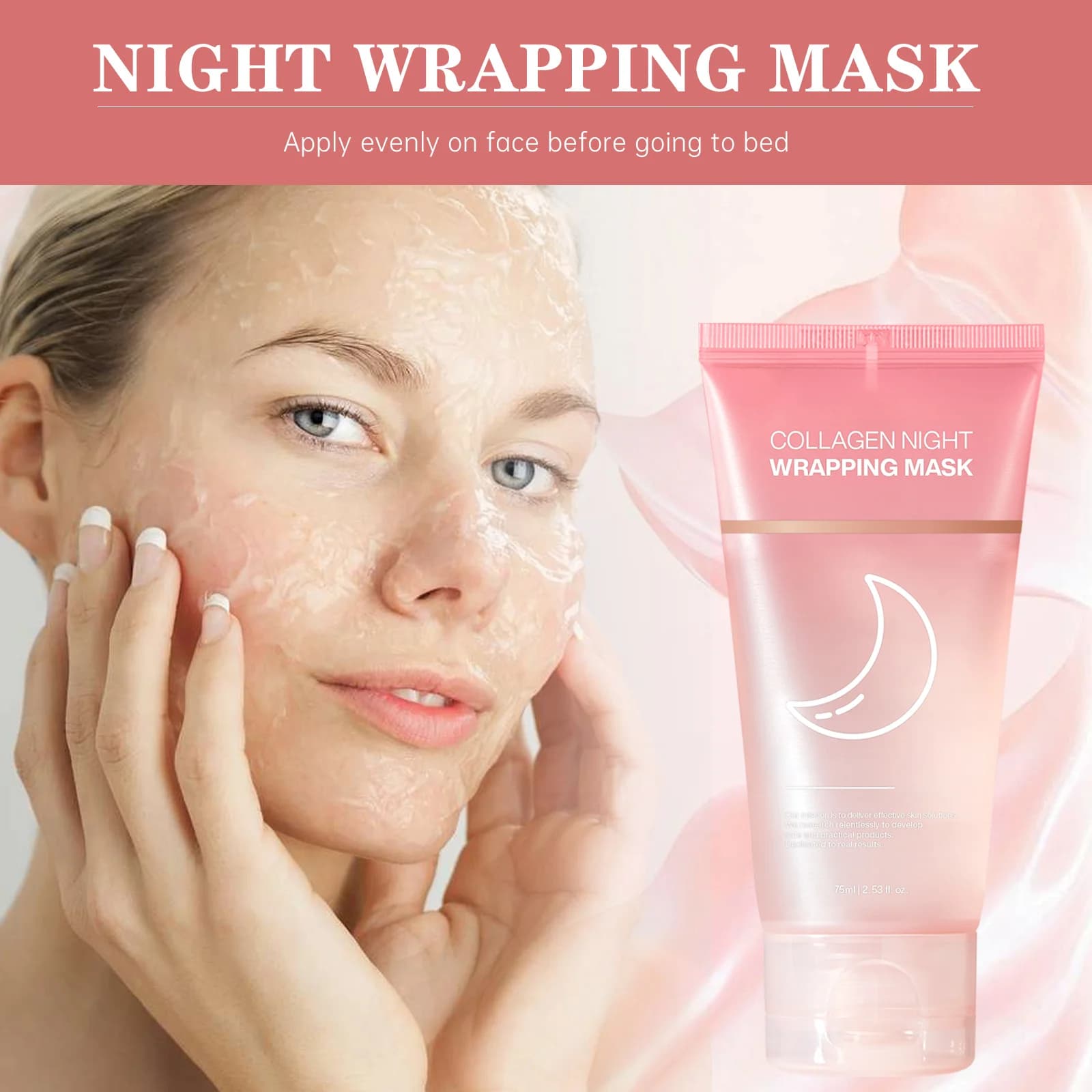 Masque facial hydratant réduit l'affaissement du collagène