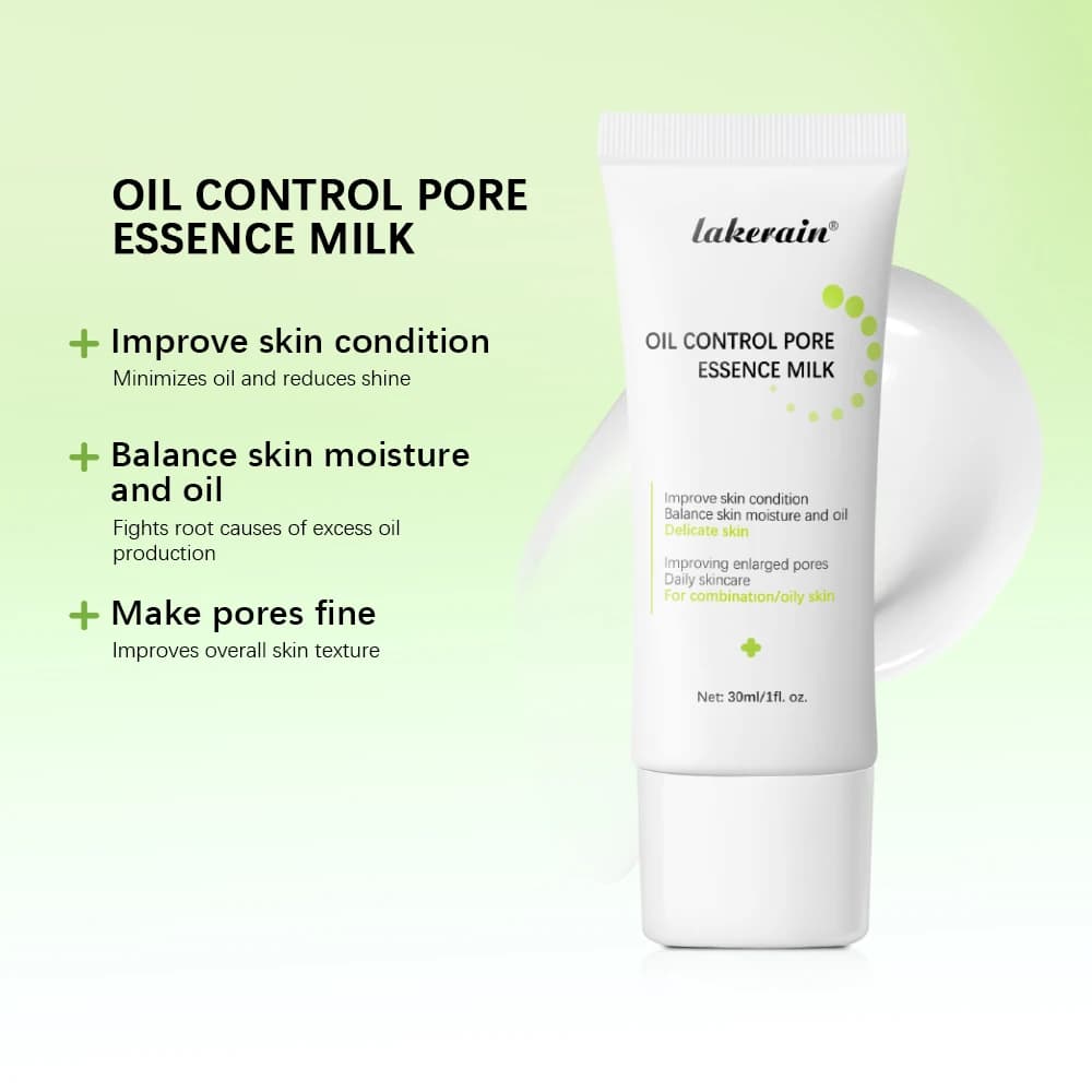 Lait à l'essence de contrôle du sébum pour lisser les pores et hydrater la peau, produits de soins de la peau coréens non canadiens, étiquettes réutilisables