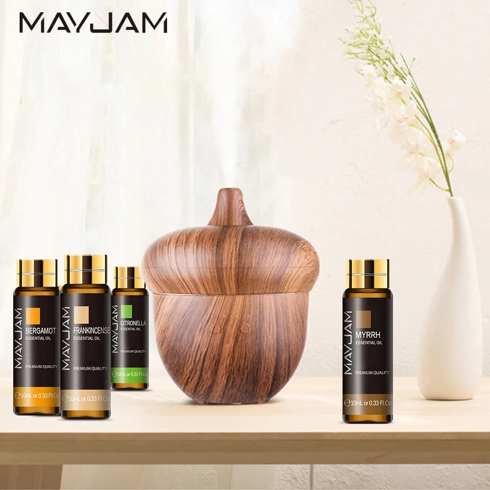 Huile Essentielle Aromatique pour Diffuseur 10ML Lavande Rose Eucalyptus Jasmin Vanille Menthe Bois de Santal Arbre à Thé Orange – Compatible Dropshipping