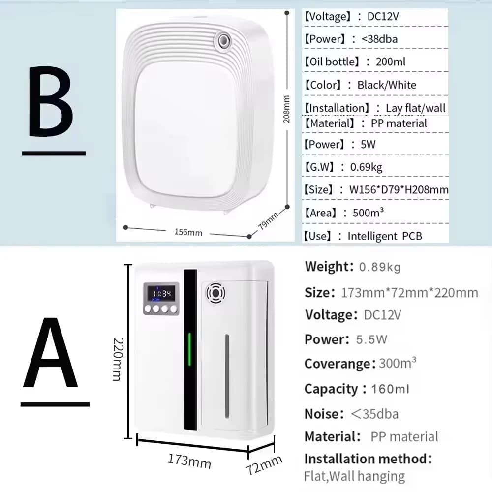 Diffuseur d'arôme d'huiles essentielles, Machine à parfum aromatisant automatique avec ventilateur à l'intérieur pour hall d'hôtel, parfum de pièce, désodorisant de maison