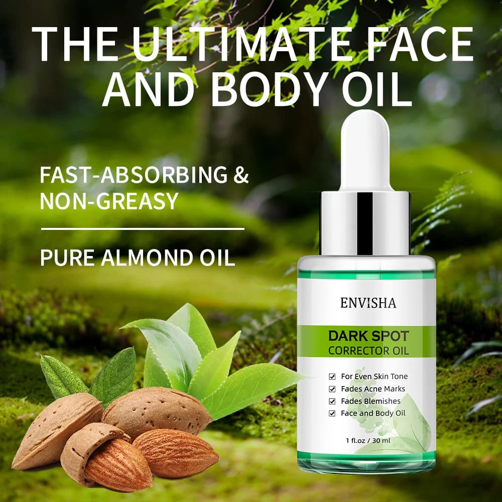 ENVISHA-Huile essentielle blanchissante pour les taches de rousseur, sérum de soin pour la peau du visage, élimine les taches foncées de mélanine, éclaircit, anti-âge, rétrécissement des pores