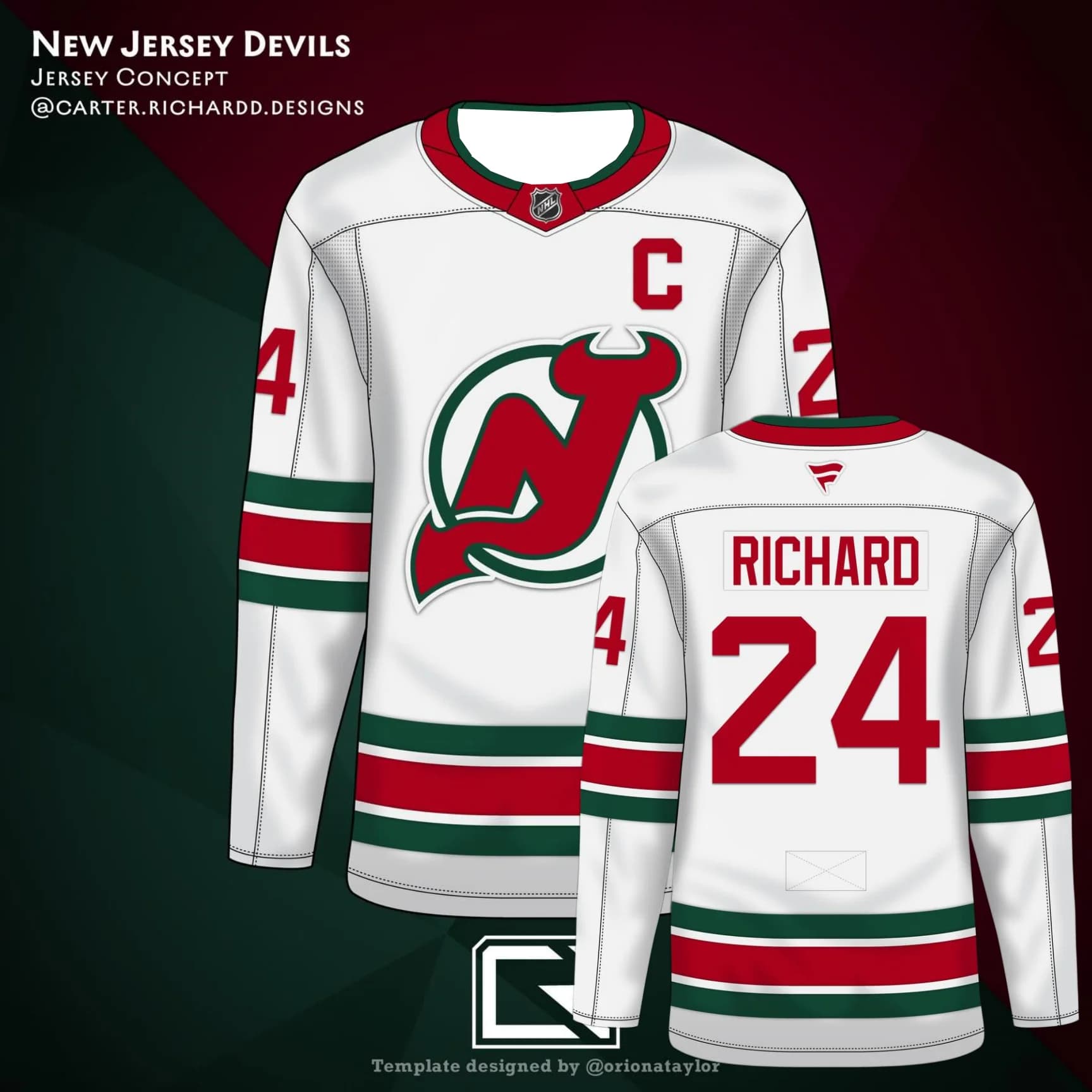 Maillot de hockey conceptuel des Devils du New Jersey