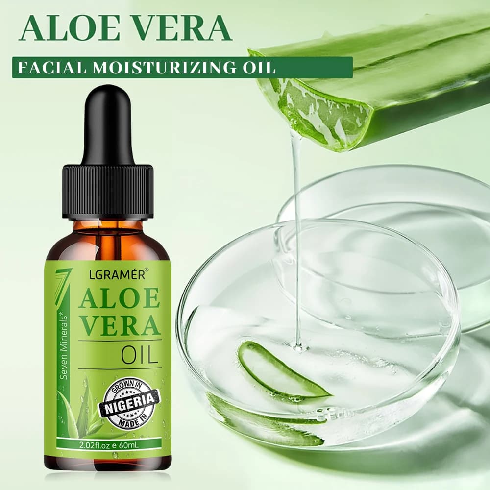 L'huile hydratante pour le visage à l'aloe vera maintient la peau humide tendre lisse pénètre profondément améliore la Texture de la peau Essence de soin pour la peau