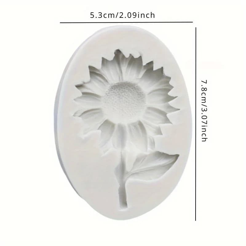 Moule à gâteau en forme de tournesol, moule en silicone pour chocolat, bonbons, sucre, pâte à modeler DIY