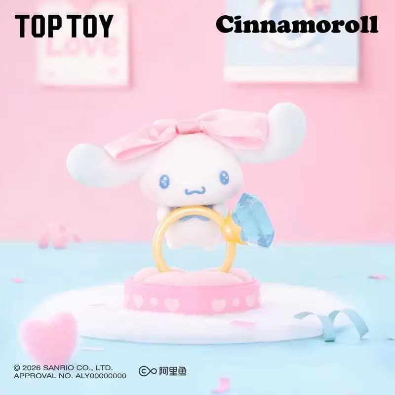 Nouvelle figurine floquée Cinnamoroll Blind Box Full Of Love Series, ornement de bureau, jouet de collection tendance, cadeau d'anniversaire