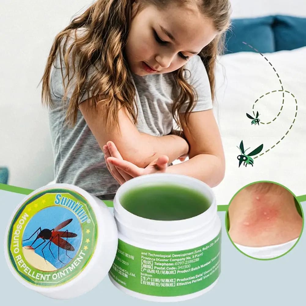 Pommade Répulsive Anti-Moustiques et Insectes à Base de Plantes pour les Piqûres d'Insectes