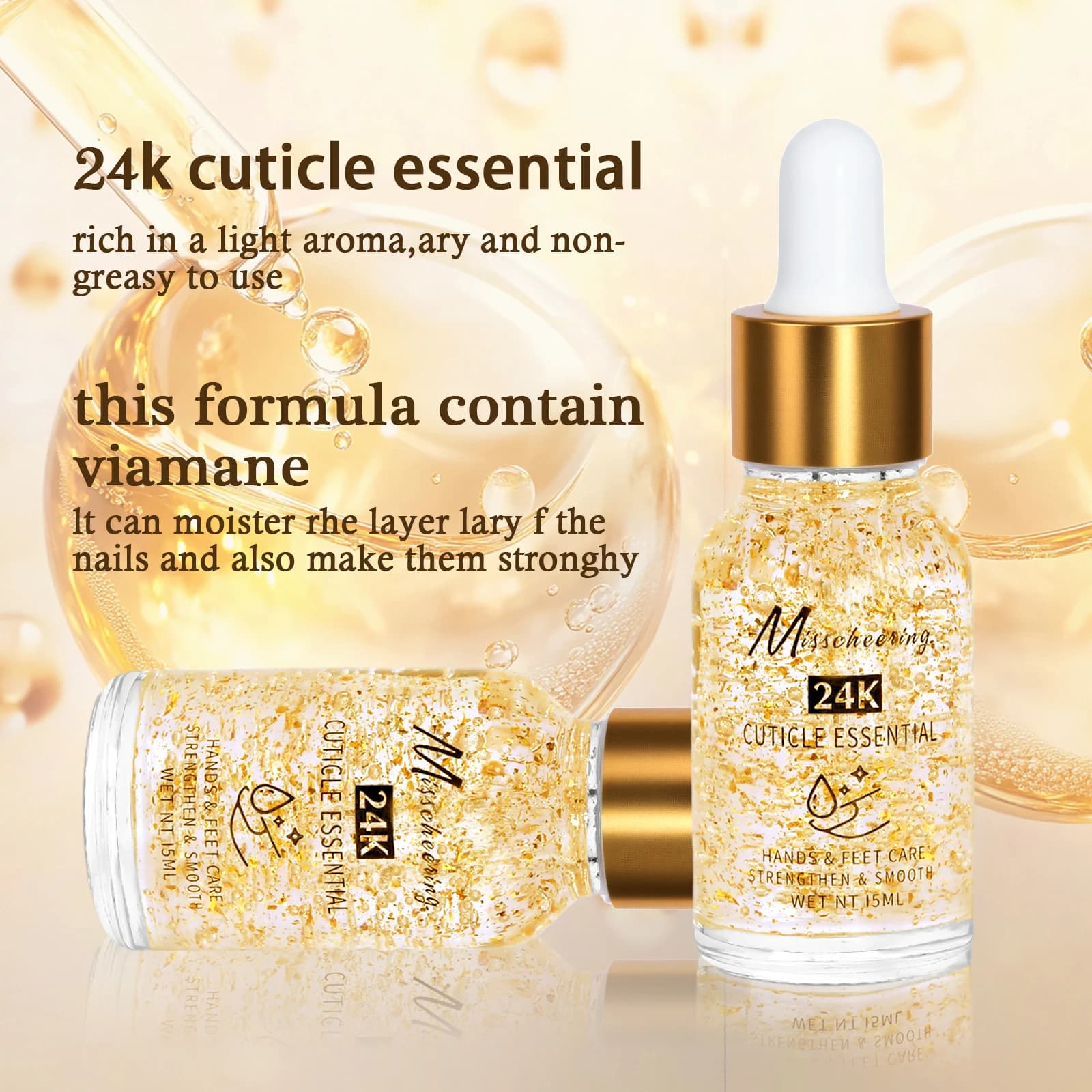 Huile nutritive pour cuticules d'ongles