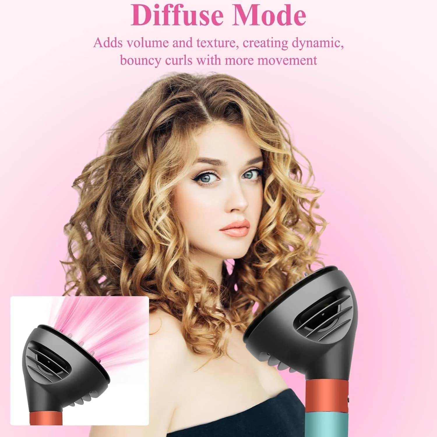 Diffuseur ondulé et bouclé pour Dyson Airwrap HS01/05/08, deux Modes de dôme ou diffuse d'air, buses de fixation pour diffuseur de cheveux pour Dyson