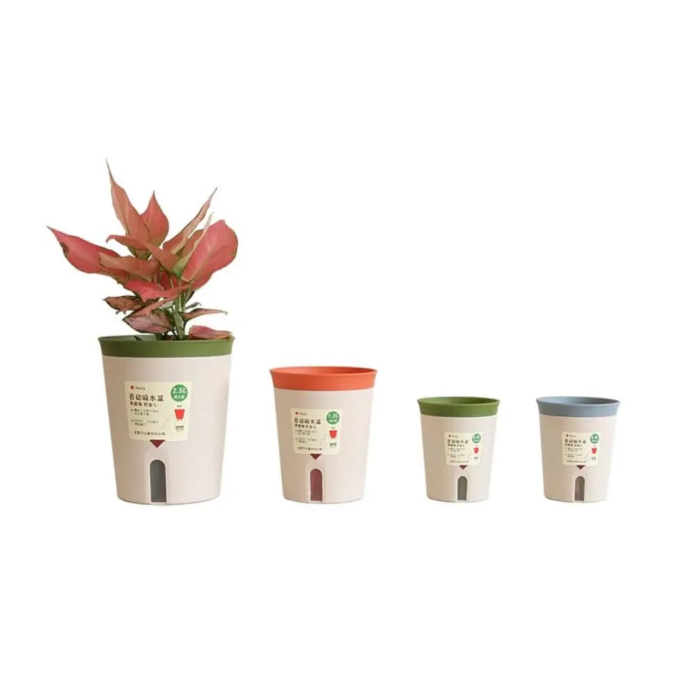 Pot de fleur hydroponique paresseux, Pot de fleurs absorbant l'eau, plante succulente en plastique, jardinière auto-arrosage, décor de salon et de bureau